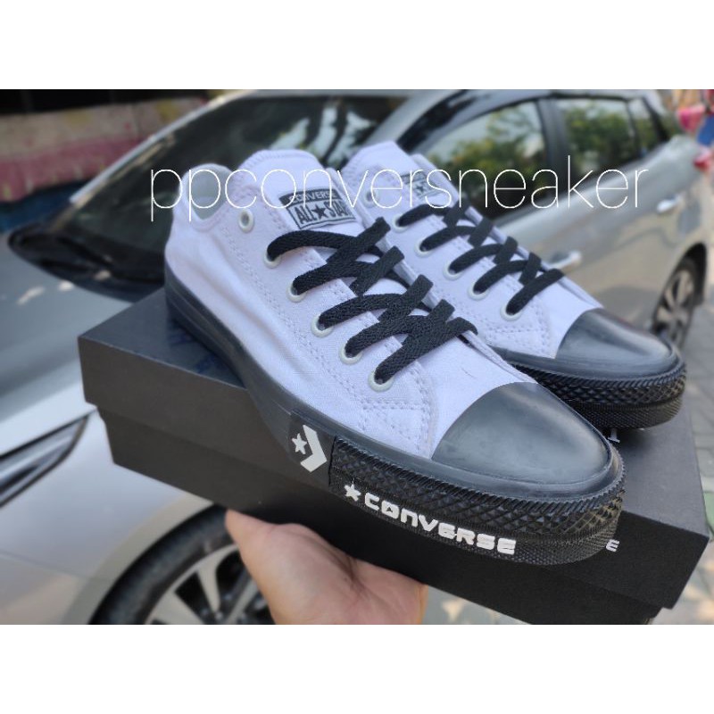 Converse Chuck Taylor New Release Undefeated Low Pendek Putih ox Black