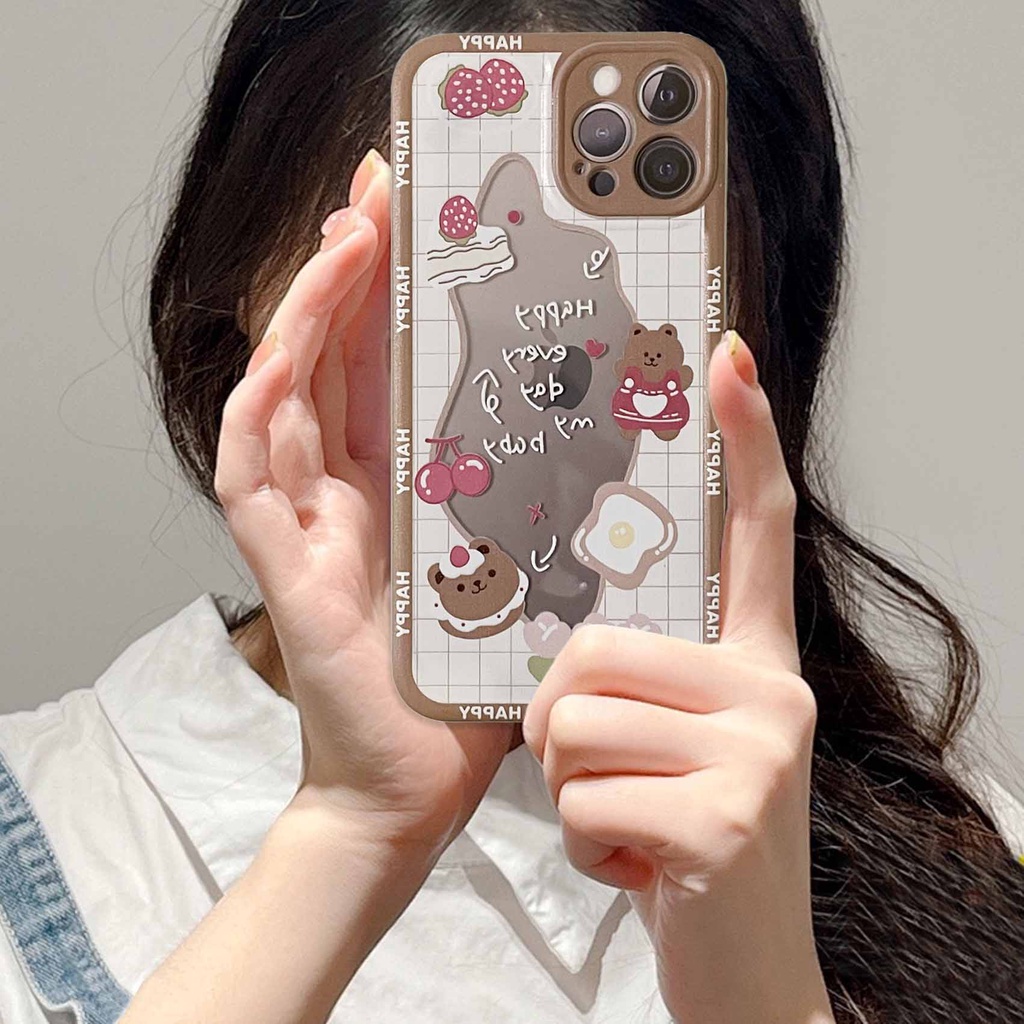 CASE HAPPY BEAR  IPHONE 11 12 13 Pro Max 6 6S Plus 7Plus 8Plus X XR XS Max MINi