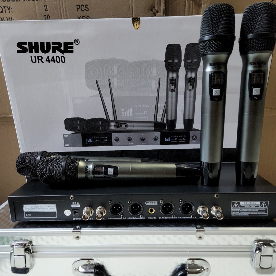 MIC SHURE UR4400/UR 4400 MICROPHONE WIRELESS 4BH MIC PEGANG
