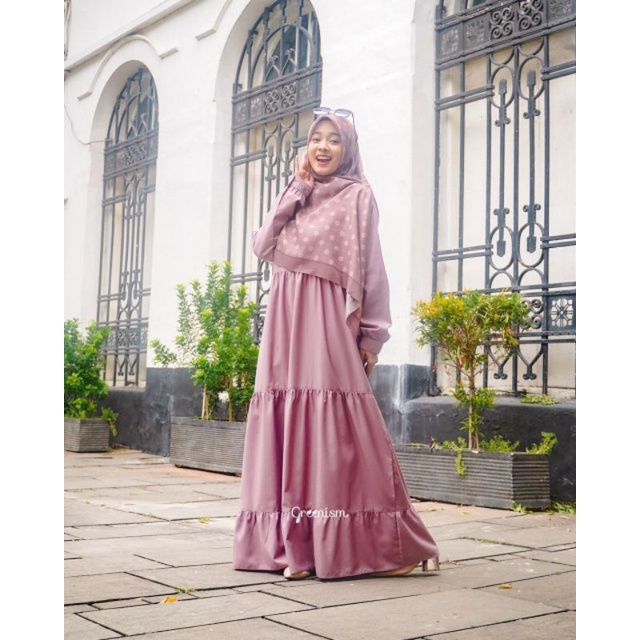 [GREENISM] ALTAIRA DRESS GAMIS POLOS BAHAN TOYOBO FODU