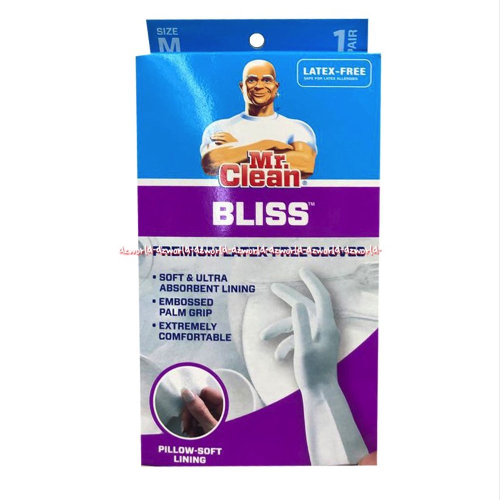 Mr Clean Bliss Sarung Tangan Latex Premium Cocok Untuk Melindungi Tangan Saat Bersih Bersih