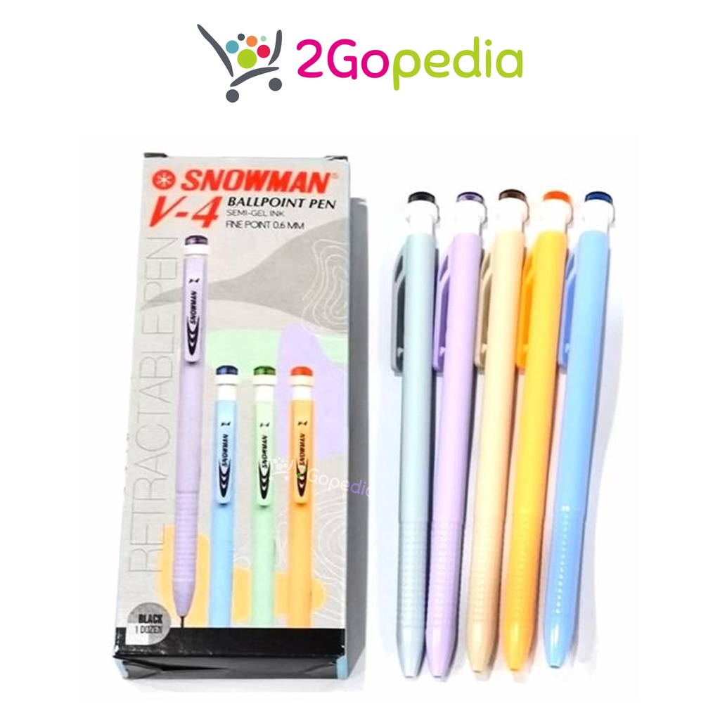 

Grosir Pen Bolpen/ Bulpen Snowman V4 0.6mm Tinta Hitam (1 Pcs)