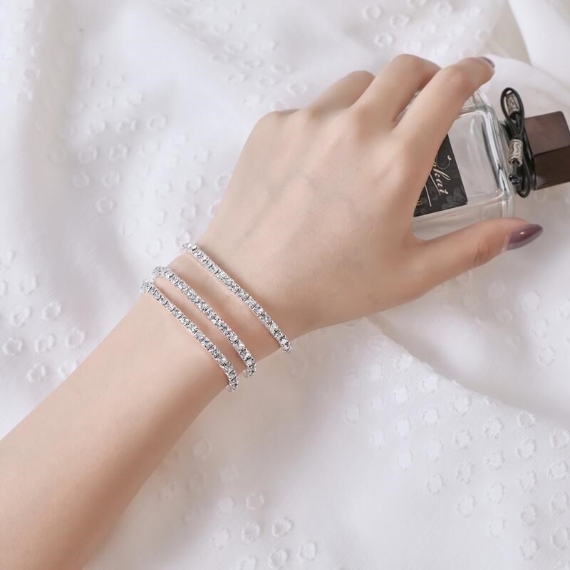 Gelang Multilayer Hias Kristal Untuk Wanita