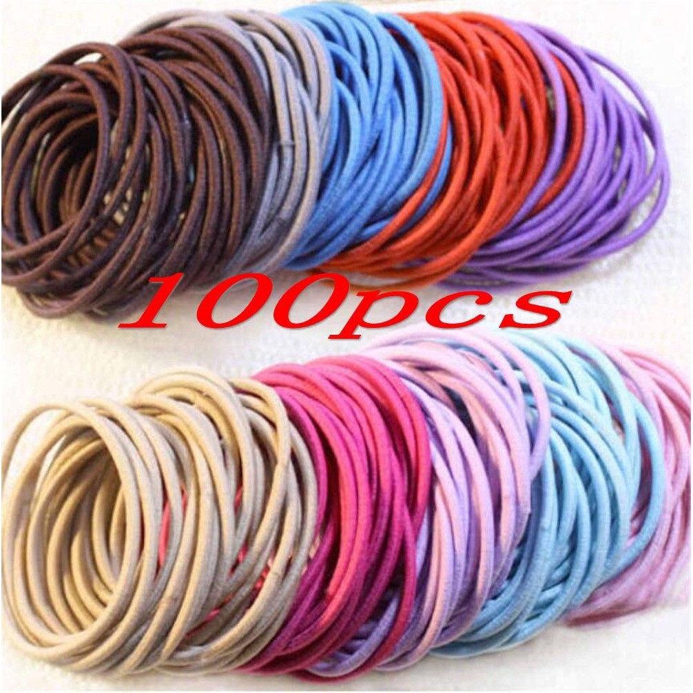 100Pcs Ikat  Rambut  Elastis untuk Wanita Shopee  Indonesia