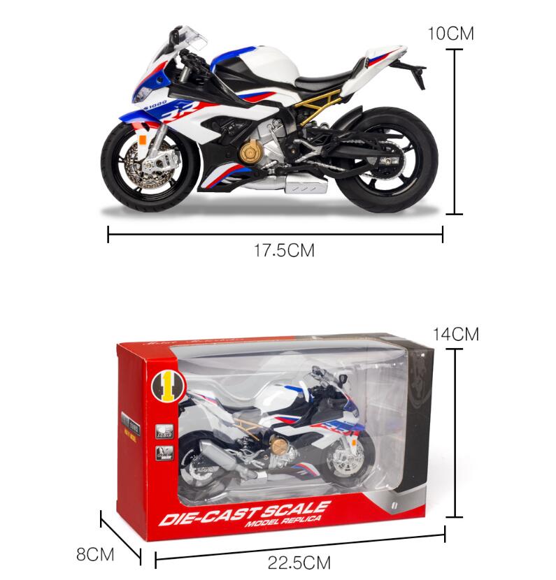 1:12 BMW S1000RR Sepeda Motor Dan Model Kendaraan Diecast Model Sepeda Motor Koleksi Mainan Sepeda Motor-2