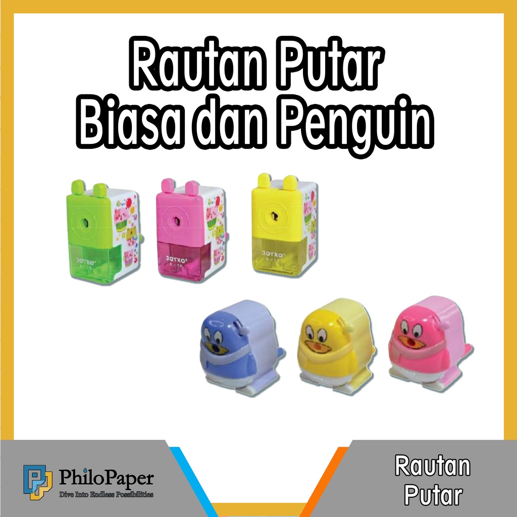 

ATK ~ Rautan Putar Biasa / Rotary Sharpener Penguin