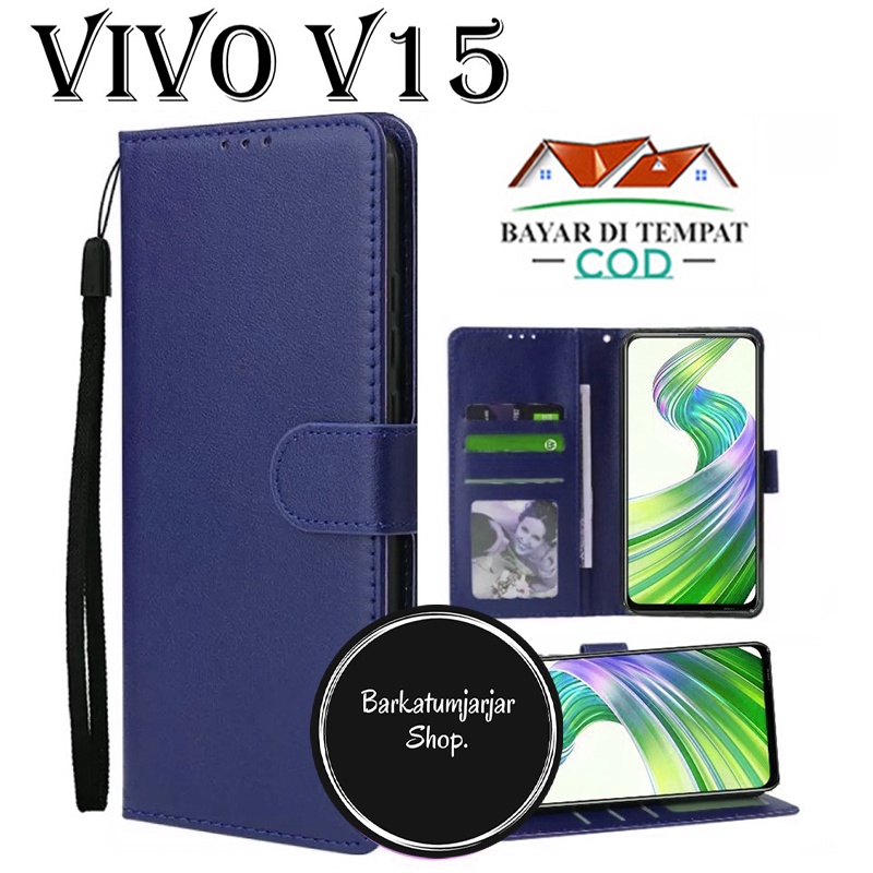 CASE DOMPET VIVO ️V15 LEATHER FLIP COVER SARUNG BUKU HP
