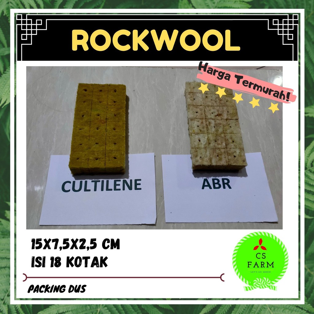 

Rockwool 18 kotak siap pakai/ Media Tanam Hidroponik