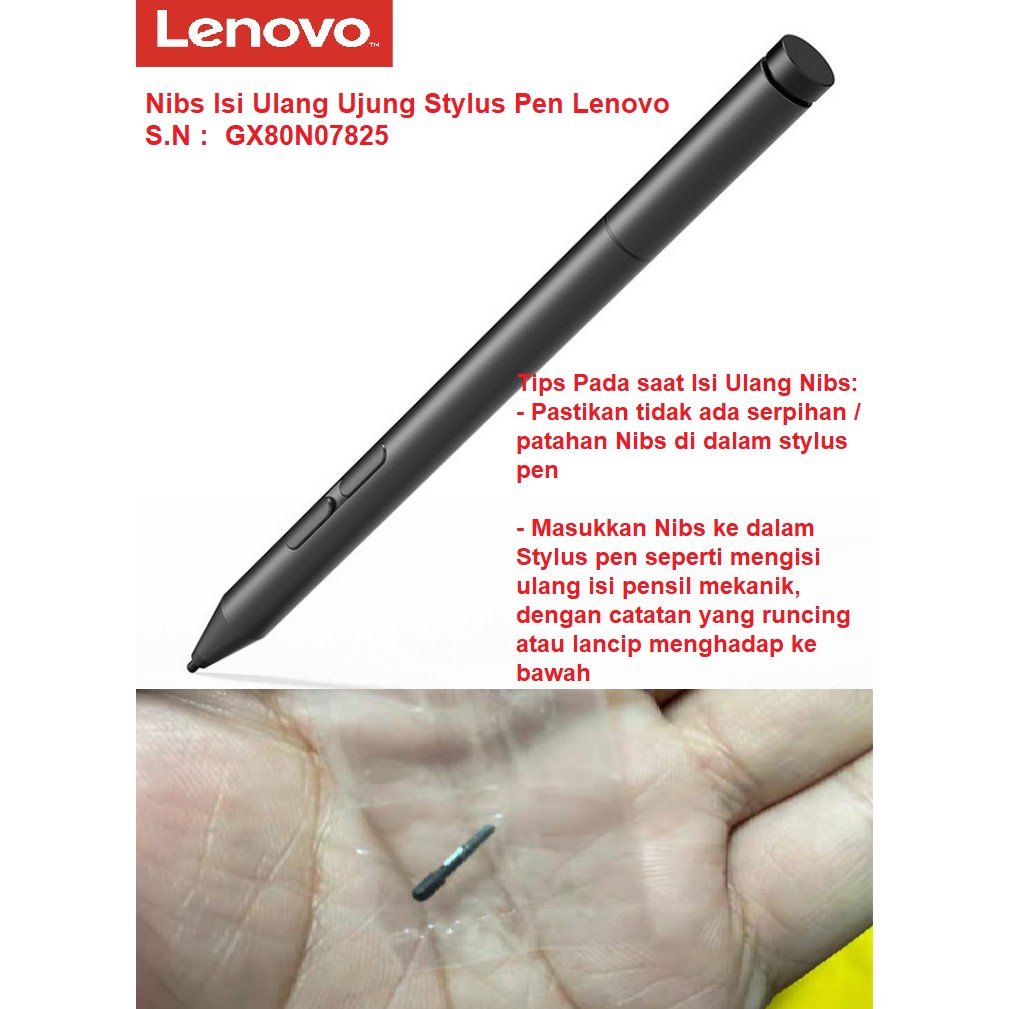 Nibs isi ulang ujung stylus Drawing active pen Lenovo Gen 2 Original