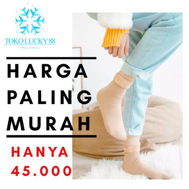 IMPORT MOLLAD Sock Velvet Kaos Kaki Musim Dingin Lapis Bulu Winter Sock