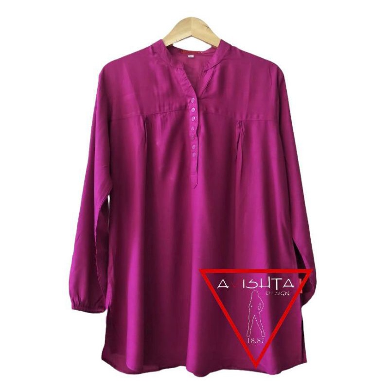 Blus polos rayon magenta Blouse polos rayon purple Blus polos jumbo lasenta by avishta d-sign Blouse