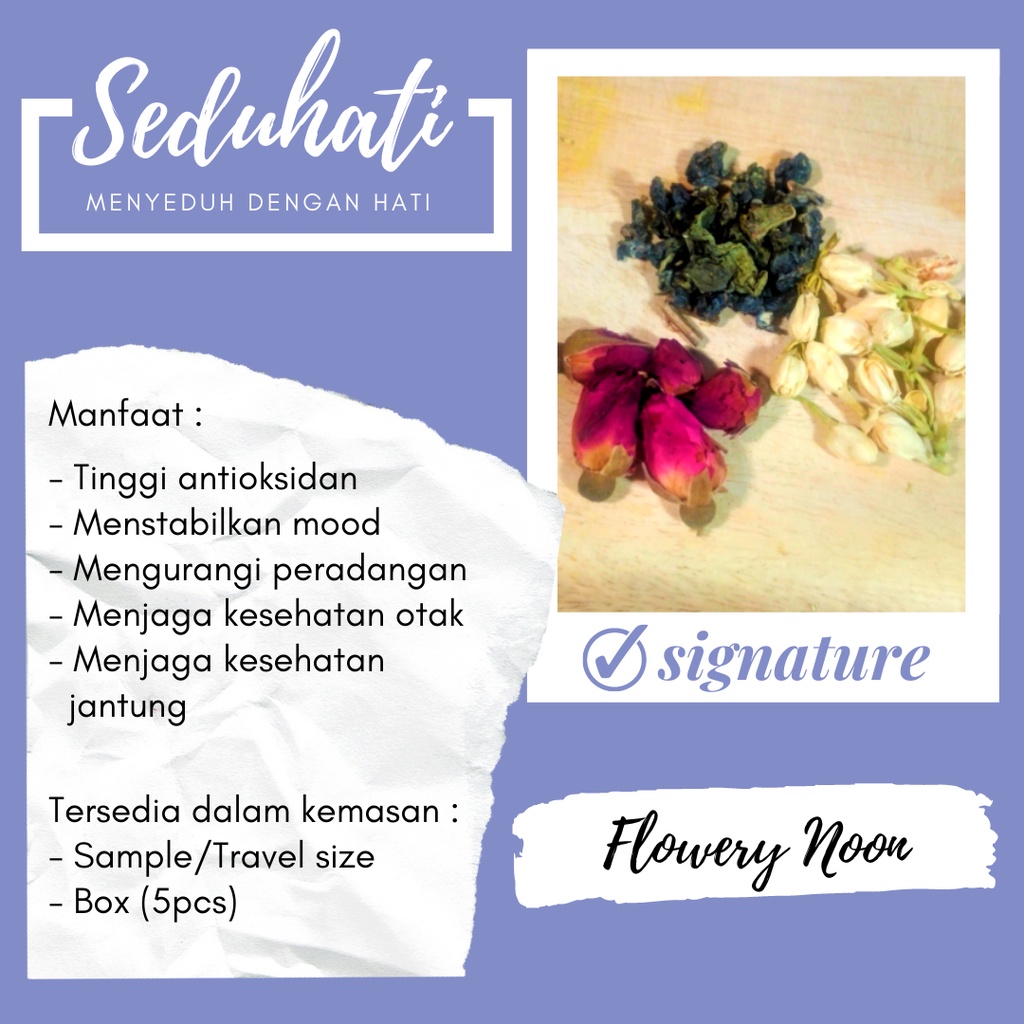 

Seduhati Signature Tea Premium Flowery Noon - Oolong Tea, Jasmine and Rose