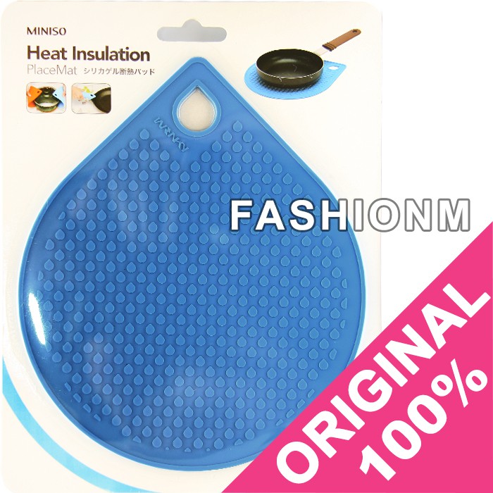 MINISO Heat Insulation Trivet PlaceMat Heat Resistant Pads Alas Tatakan Panci Panas - Blue