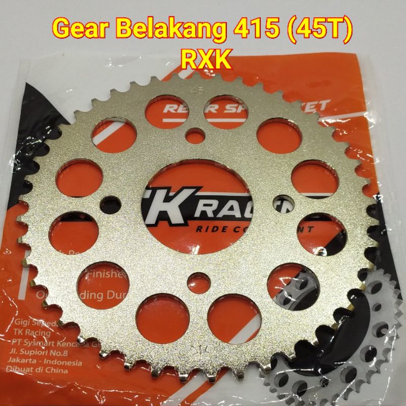 TK Racing Gear Belakang 415 RXK RX King New Fizr Vega R New Jupiter Z New MX 31T 32T 33T 34T 35T 36T 37T 38T 39T 40T 41T 42T 43T 44T 45T-45T 415
