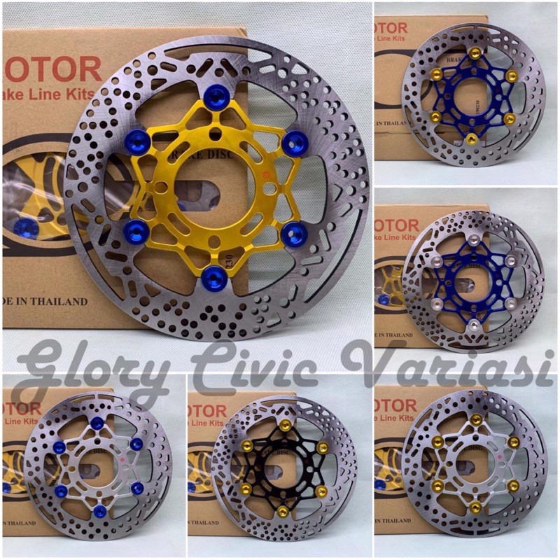 DISC PIRINGAN CAKRAM DEPAN ROTOR NEW BR3MB0 3 DIMENSI 220MM NOUVO JUPITER MX VEGA FIZR MIO BEAT