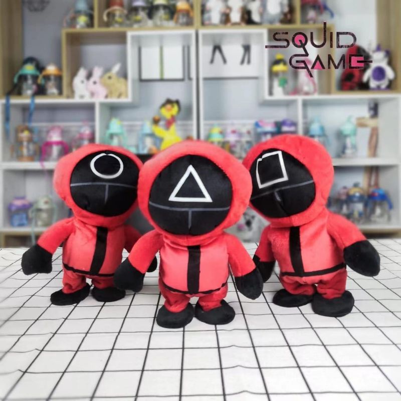 Boneka Squid Game Talking Walking Recorder mainan Toy Squid korea Viral Support Baterai AAA