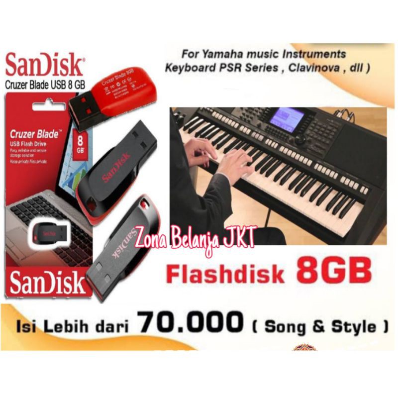 FLASHDISK USB KEYBOARD 8GB SONG DAN STYLE FOR YAMAHA SERIES