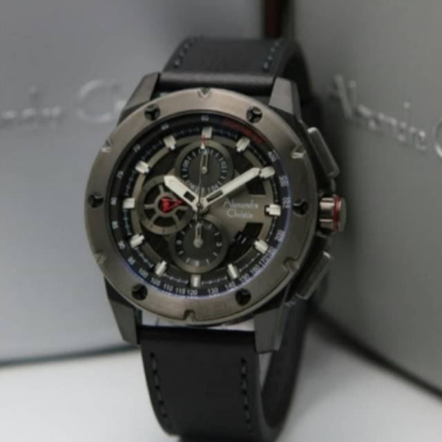 Jam Tangan Alexandre Christie 6549 Pria Full Black Original