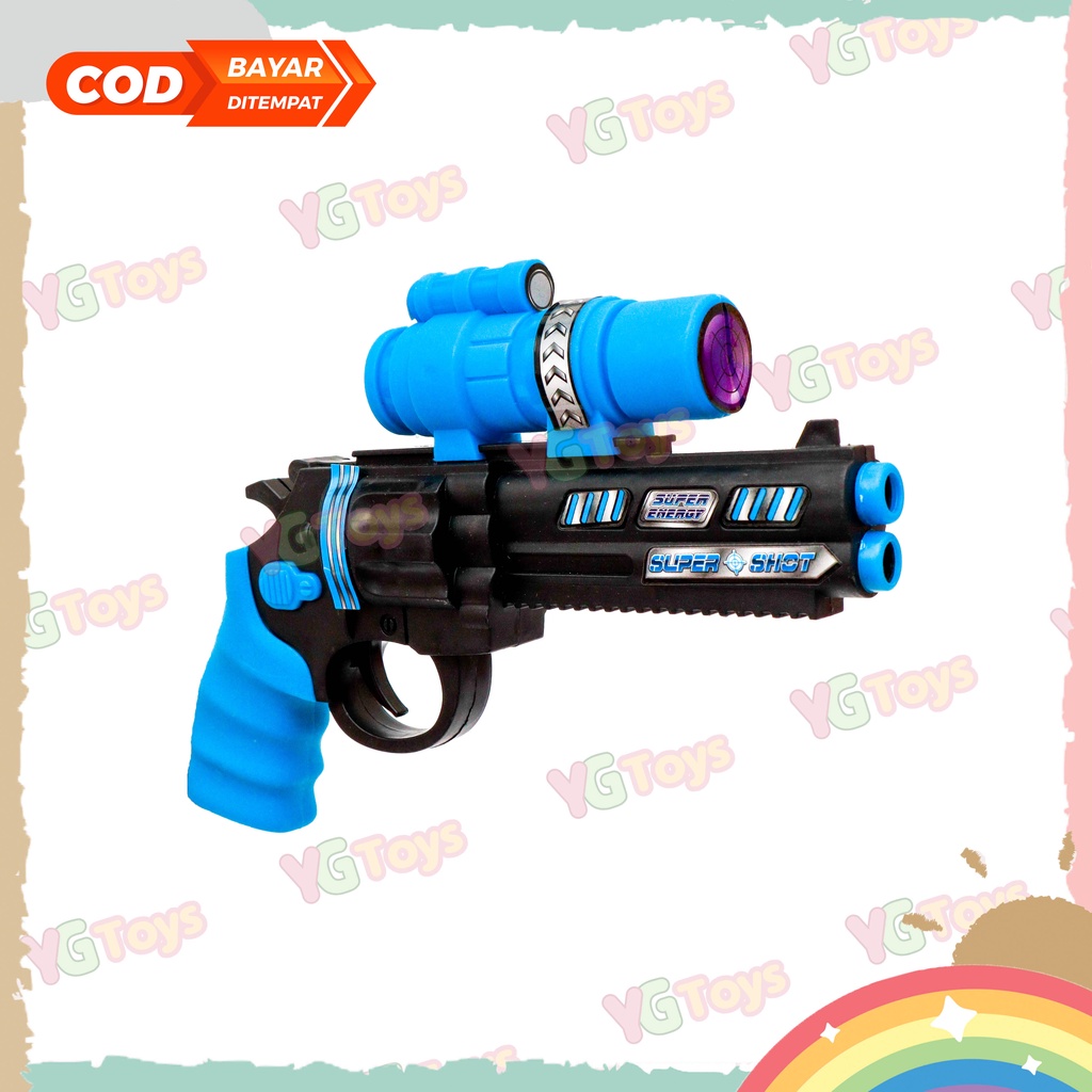 YGtoys Mainan Tembak Tembakan Anak Laki Laki Pistol Pistolan Sniper Scope Bongkar Pasang Double Barrel