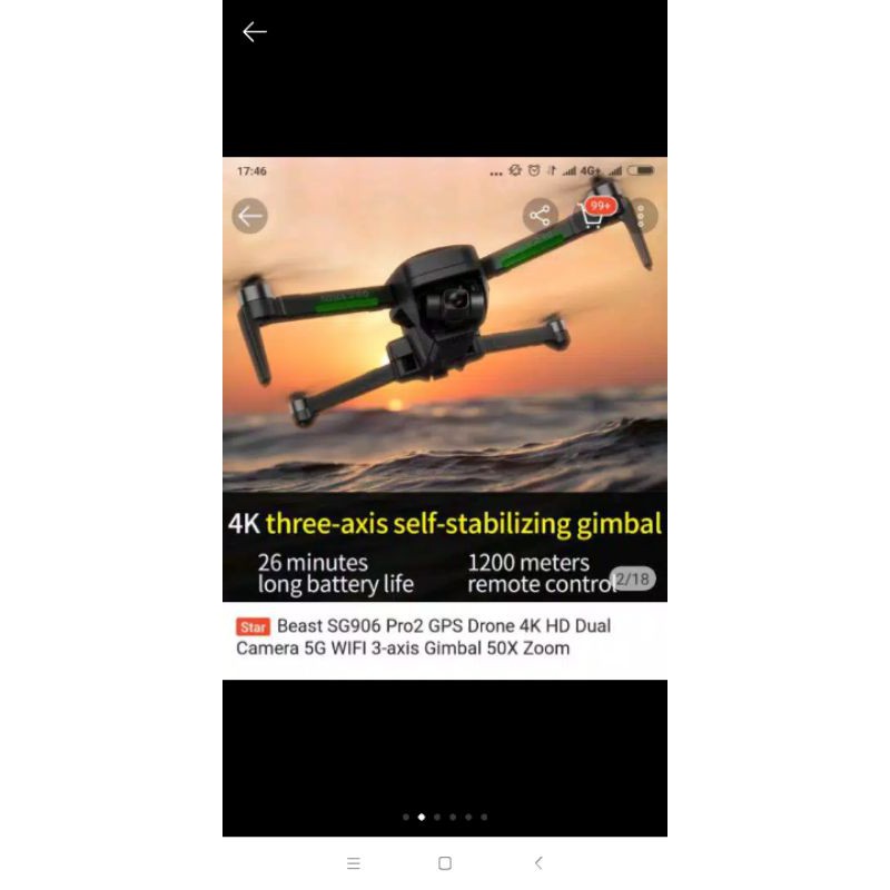 DRONE SG906 PRO2 3 AXIS GIMBAL