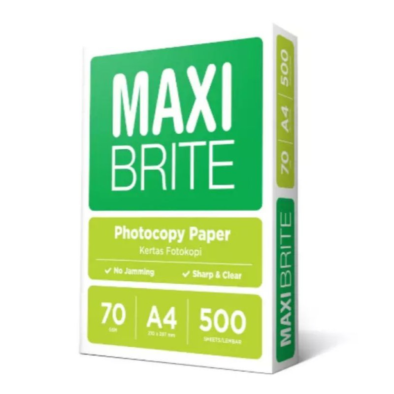 

(100 LEMBAR ) KERTAS HVS A4 MAXI BRITE