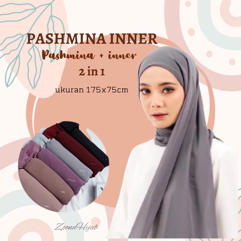 Hijab Pashmina Inner 2 IN 1 / Pashmina Ciput Premium