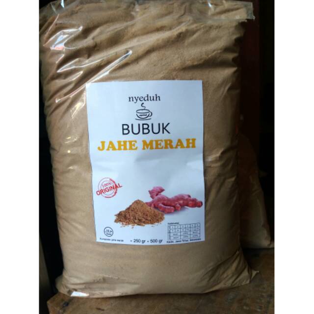 

Bubuk jahe merah murni tanpa campuran 1000 gram / 1 kg