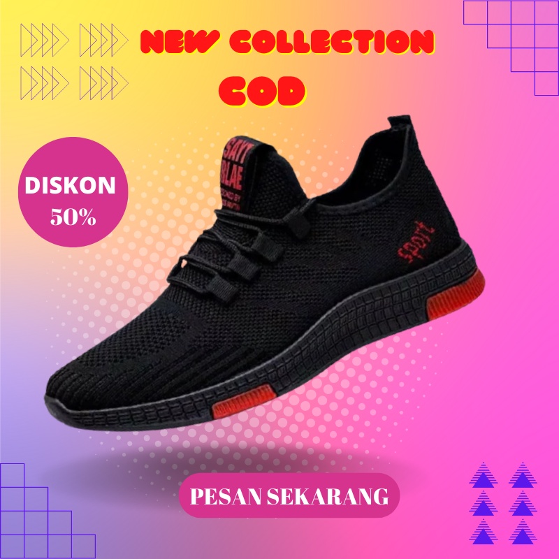 Sepatu Sneaker Pria Import Sneakers Kets Kasual Light Elves Shoes Sepatu Cowok Sport Running Santai