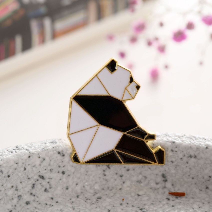 Bros Pin Enamel Bentuk Origami Hewan Kartun Bahan Alloy Untuk Pria Dan Wanita