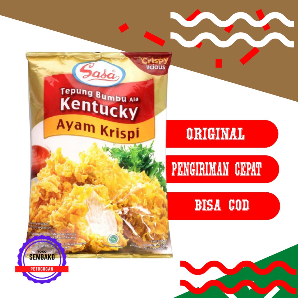 

Sasa Tepung Bumbu Kentucky Ayam Krispi Kemasan Sachet 80 Gram