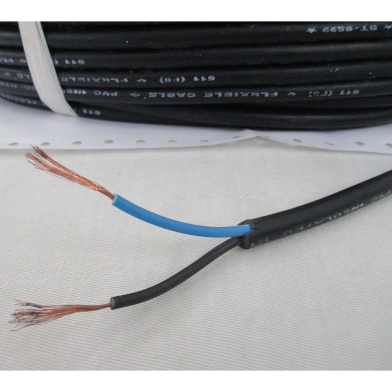 Kabel INOVA/CARGO Serabut Hitam NYYHYO 2x1,5mm2 KawatTembaga Per METER/Kabel Outdoor Indoor