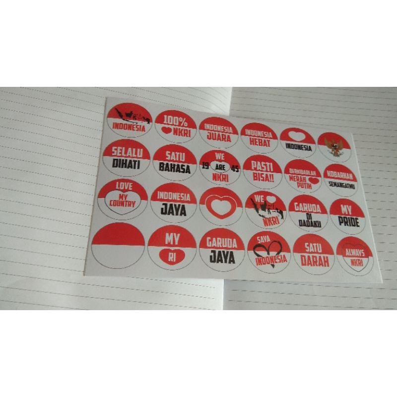 

stiker pipi merah putih /stiker pipi / stiker NKRi