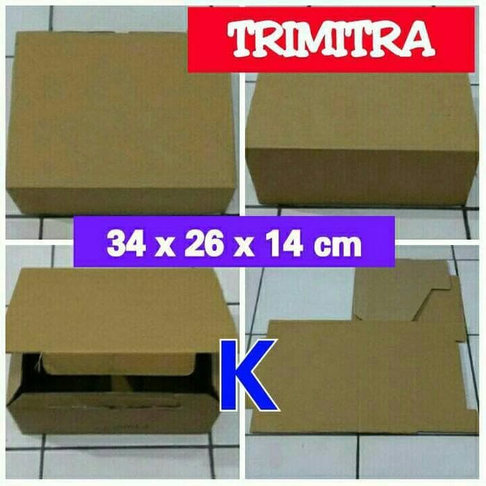 

KARDUS POLOS TIPE K " JUMBO " 34 X 26 X 14 CM