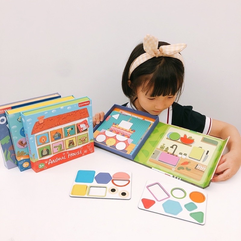 keeprae magnetic education puzzle toys mainan mengenal bentuk mainan logika