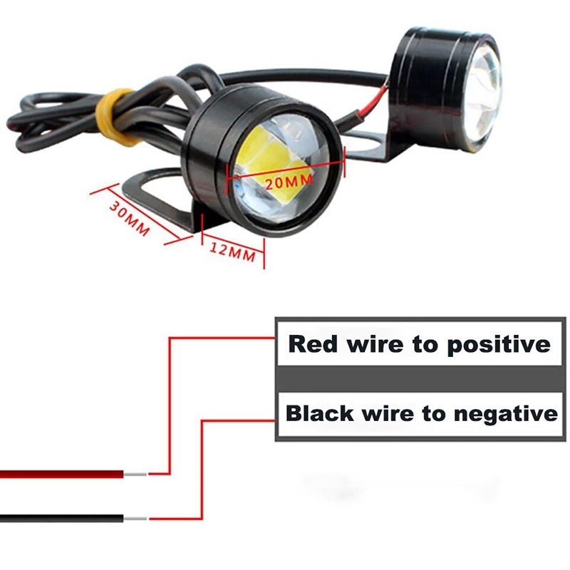 LAMPU  MATA ELANG STROBO EAGLE EYE FLASH STROBO KEDIP 3 LED DENGAN BREKET 2PCS