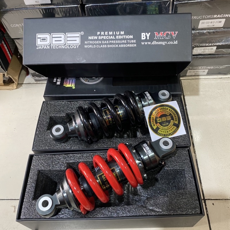 MONO SHOCK MOTOR JUPITER MX - MX NEW - MX KING ORIGINAL DBS BY MGV UK-205MM / TERMURAH MONOSHOCK BELAKANG JUPITER MX UKURAN 205 MM ORIGINAL DBS BY MGV