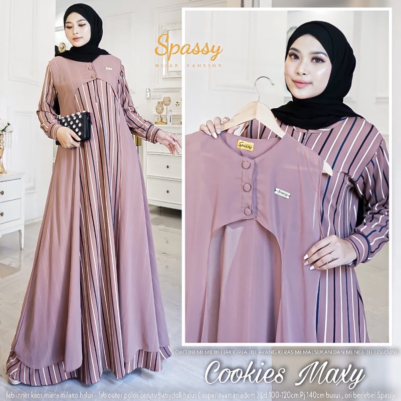 SPASSY DRESS MUSLIM WANITA COOKIES MAXY