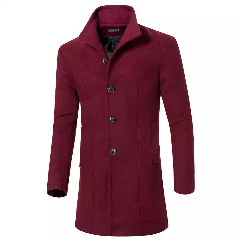 Jaket Jas Blazer Pria Bahan Wool Coat Panjang Pria