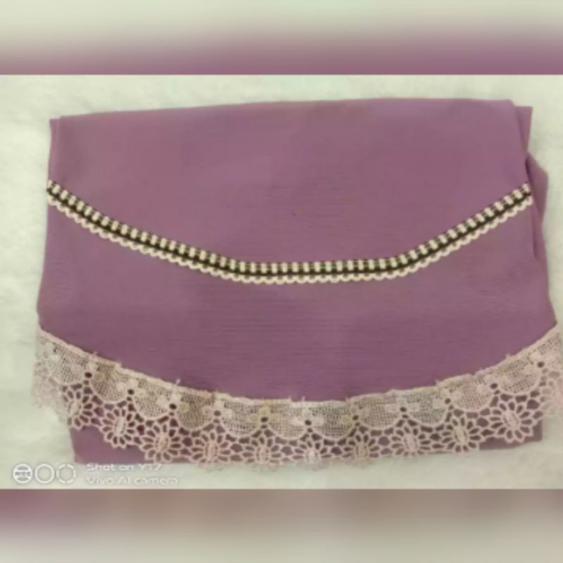 Hijab / Jilbab / Kerudung / Bergo / Khimar Instan Jersey Serut Renda List / Renda Serut Renda List Model Bergo Terbaru Termurah,Terjangkau dan Terlaris 2021/ Kerudung Wanita/ Muslimah Hijab-Lavender