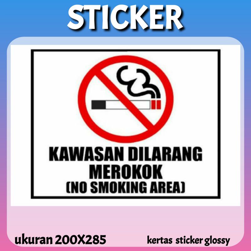 

STICKER KAWASAN DILARANG MEROKOK UKURAN A4 0911