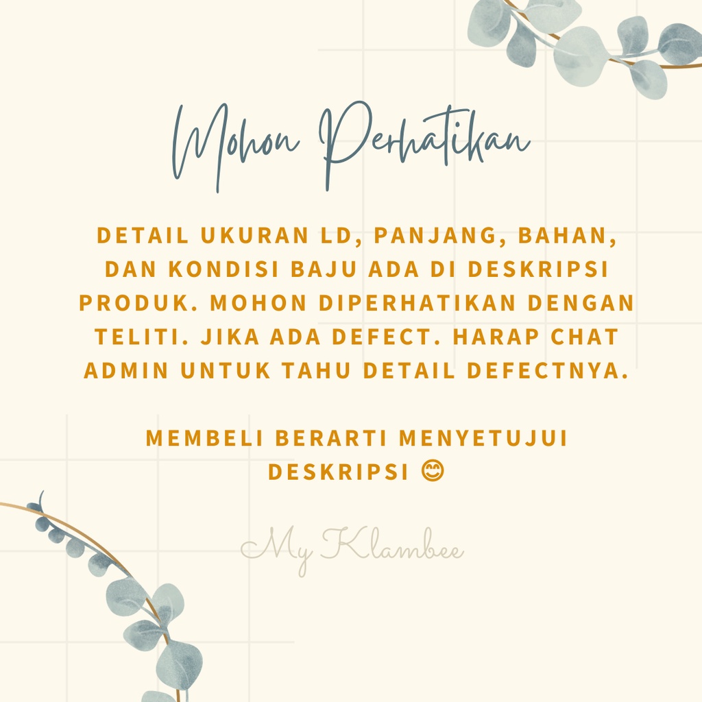 Thrift Kemeja Blouse Atasan Wanita Motif Polos Vintage - Batch 37 (B2-153 s/d B2-192)-3