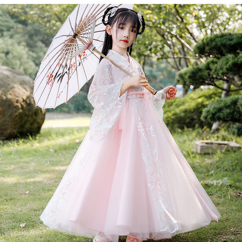 Girls' ancient clothes super immortal Han clothes Ru skirt summer clothes children's Tang clothes su