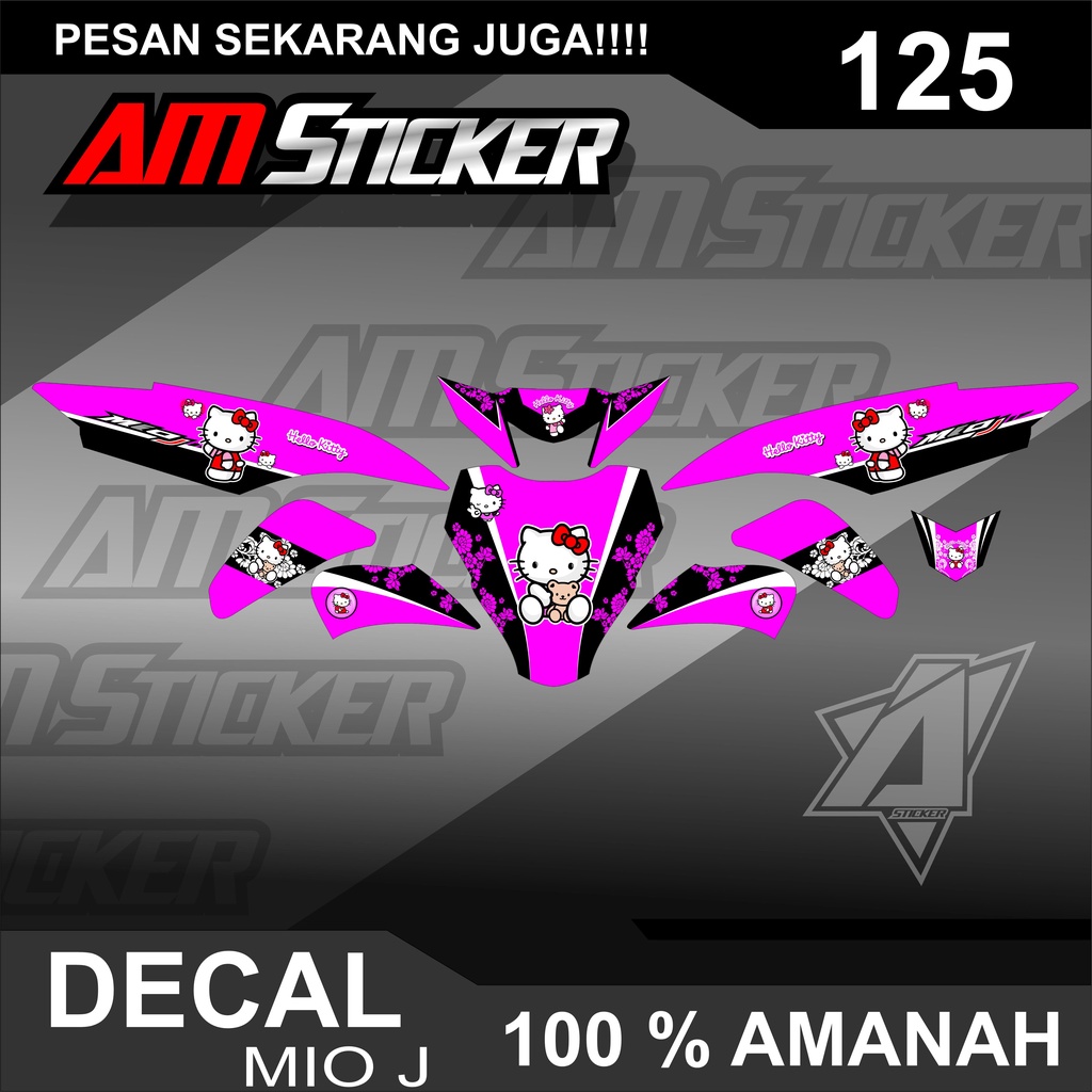 DECAL Stiker Variasi Motor Mio J Hello Kucing Lucu Full Body