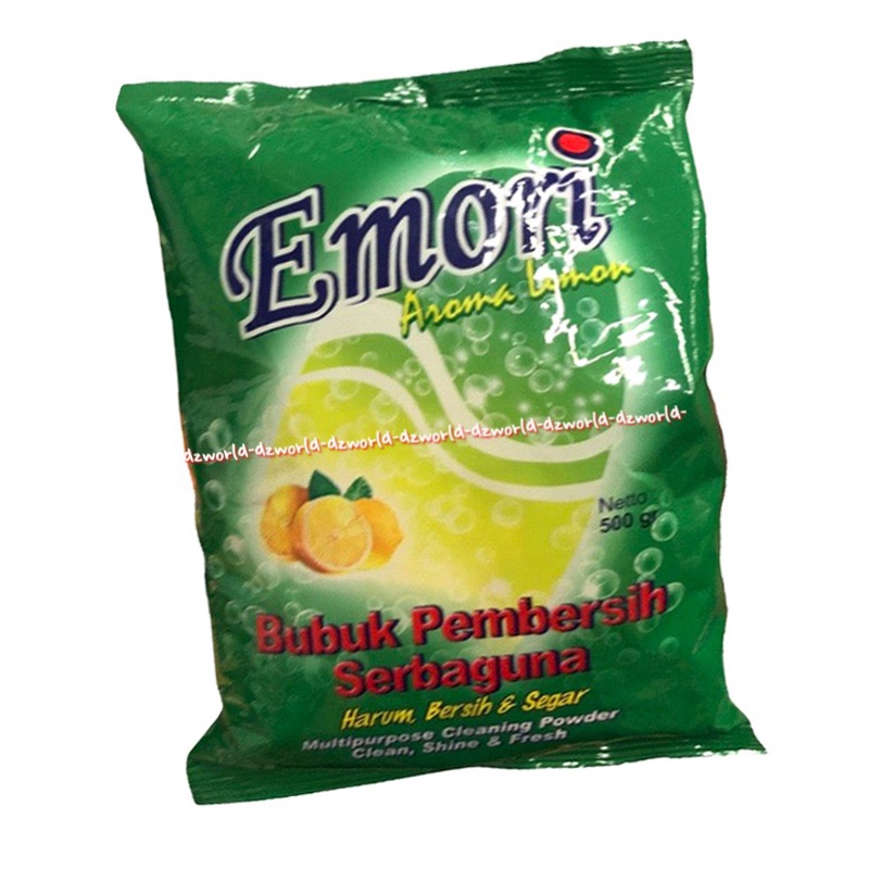 Emori Aroma Lemon 500gr Bubuk Pembersih Serbaguna Refill Cleaning Powder Clean Shine Fresh Untuk Krim Cuci Piring Kemasan Isi Ulang