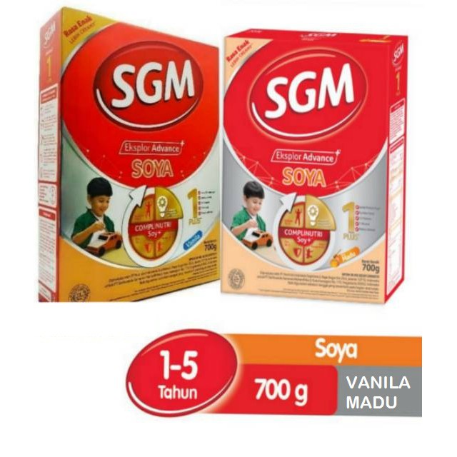 SGM Eksplor Advance Soya 1 Plus 700 gram ( Vanilla / Madu / Coklat )