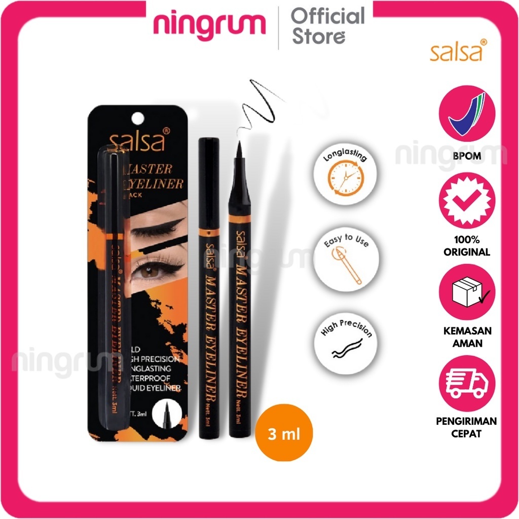 Ningrum - Eyeliner Pensil Hyperlash Master Eyeliner Waterproof Salsa Tahan Lama - 5411