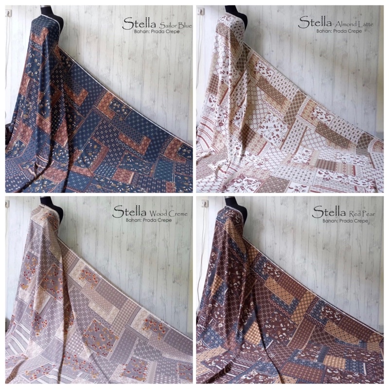 Bahan Kain Pradacrepe Amandaa / bahan gamis seragam sarimbit / kain meteran murah