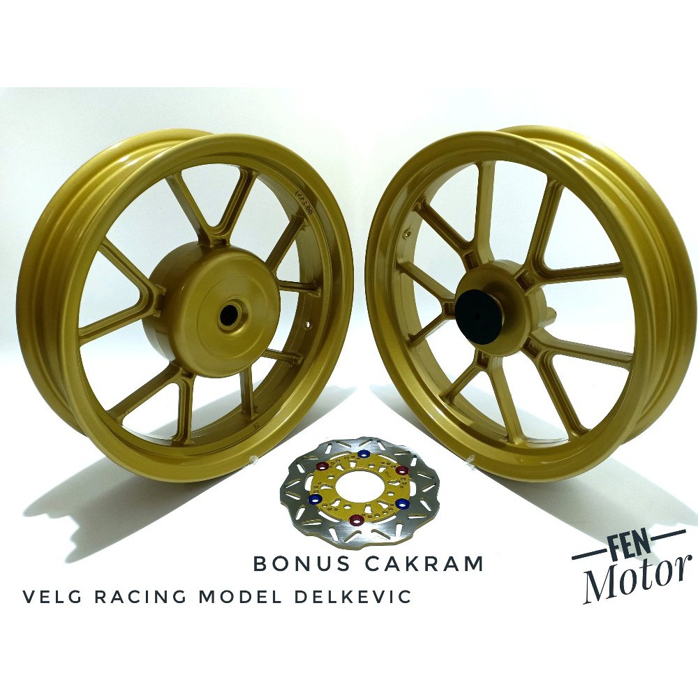  Velg  Racing Model Delkevic Tapak Lebar Untuk Motor  Vario 