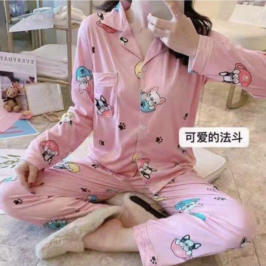 PIYAMA MUSLIM PANJANG BAJU TIDUR SYARIH IMPORT HIJAB JUMBO CELANA BIG