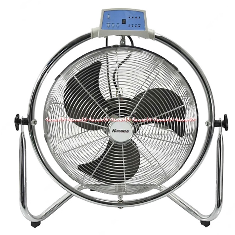 Krisbow Table Fan Kipas Angin Meja Industrial 45cm 3 Kecepatan Kipas dengan Remote Bahan Besi Stainless Steel